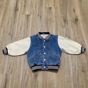 Kids Vtg Circo Denim Varsity Jacket